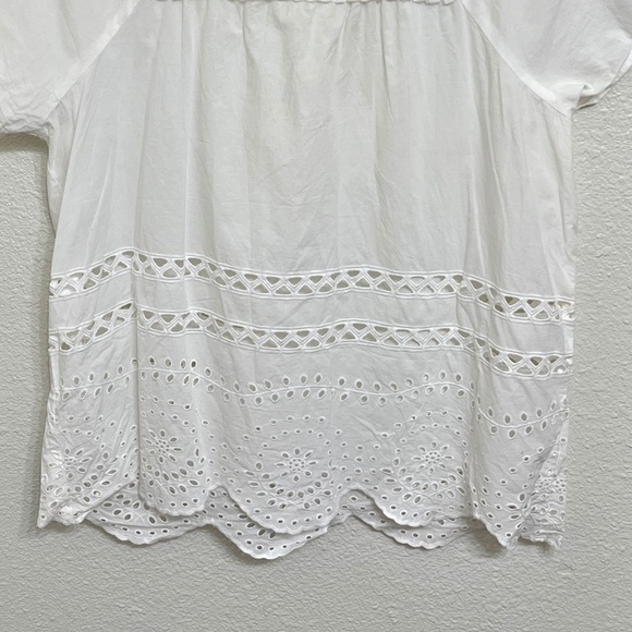 Madewell Angelica Eyelet Top Boho White Medium - Picture 5 of 10
